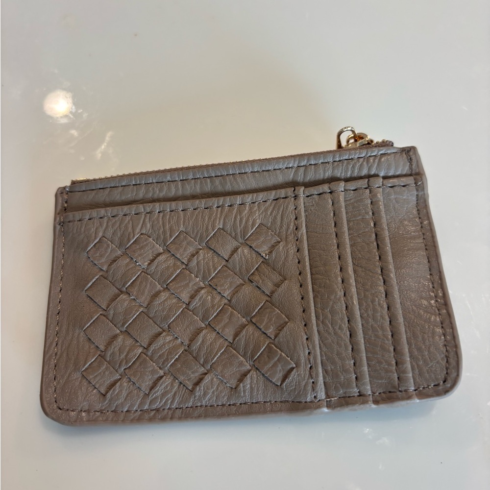 Woven Leather Card Holder
